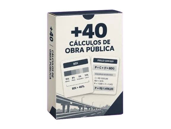 Bônus 2, Guia Visual de 40 Cálculos de Obra Pública